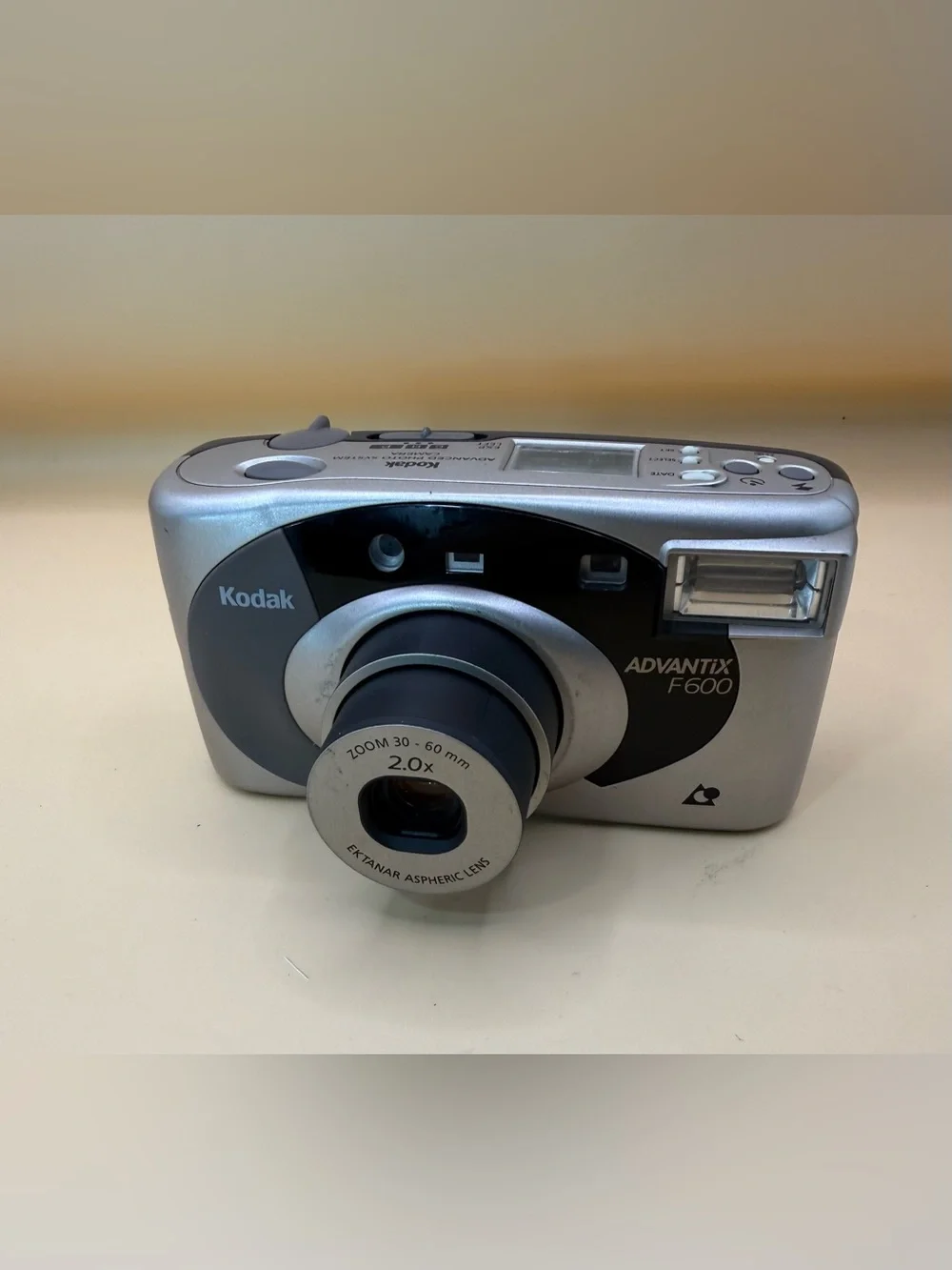Kodak Advantix F600 APS Film Camera 30-60mm Zoom Tested & Working - Silver Clean